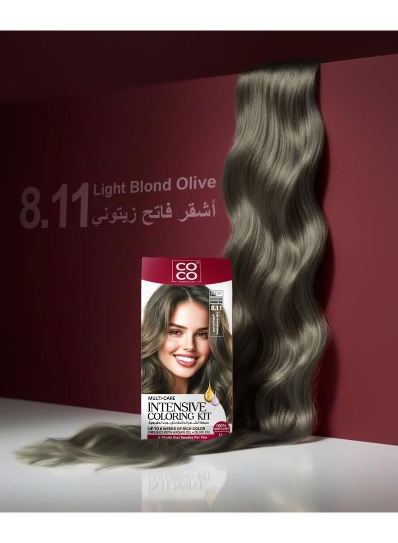 كوكو صبغه شعر كوكو لون اشقر فاتح زيتونى رقم 8.11 - Image 2