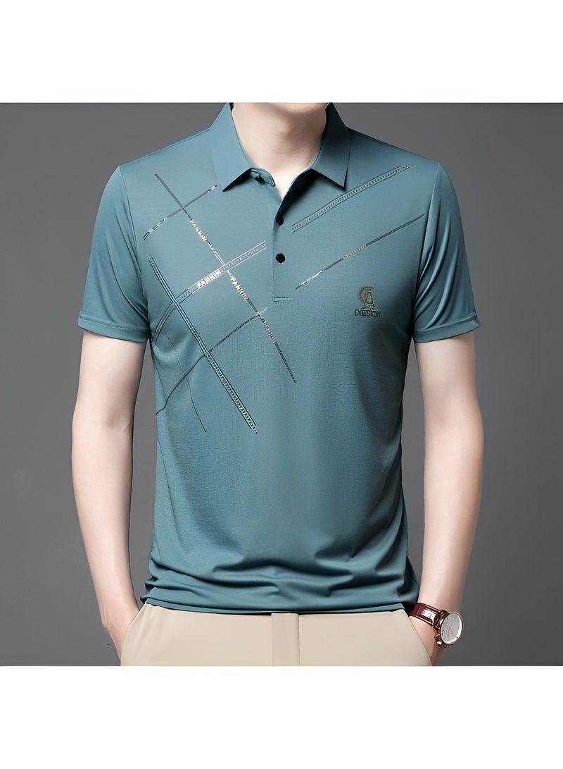 REOCLE Men's Polo Shirt Comfy & Quick Dry Short Sleeves Shirts Regular-Fit Pique Polo Shirt Jersey Golf Shirt - Image 1