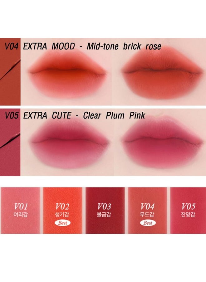 BBI@ BBIA - Bbia Last Velvet Tintsoft & Creamy Matte Finish Lip Stain Blur Effect With Velvety Texture Longlasting High Pigment Lightweight Vegen Korea Lip Makeup (V05 Extra Cute) - Image 1