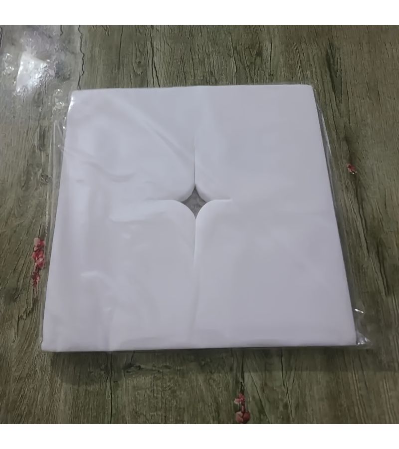 100pcs Square Non Woven Fabric Pearl White Disposable SPA Massage Face Towels for Soft Breathable Skincare - Image 3