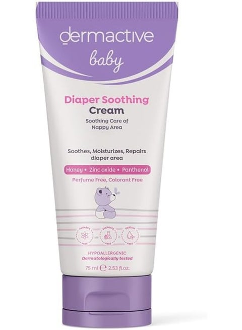 DERMACTIVE Baby Diaper Soothing Cream – 75ml | Protective Barrier Care, Calms Redness, Prevents Irritation & Moisture Rash