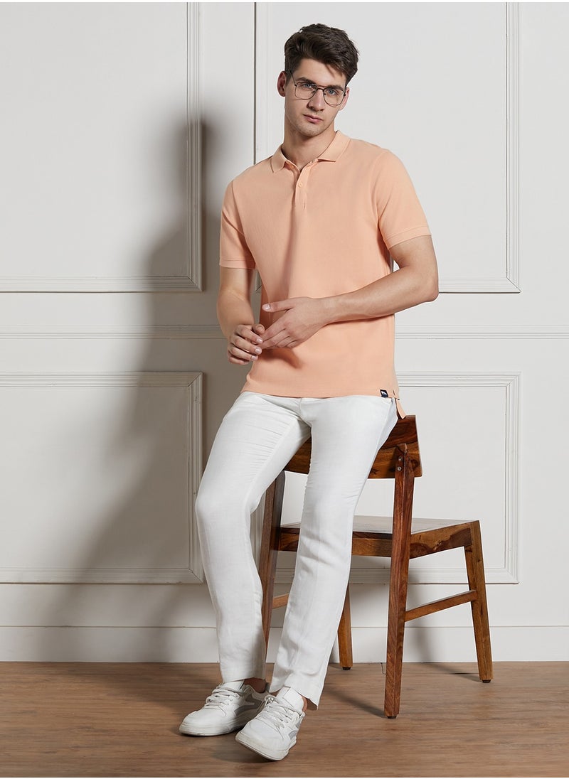 Dennis Lingo - Peach T-Shirt for Men - Regular Fit, Casual - Image 1