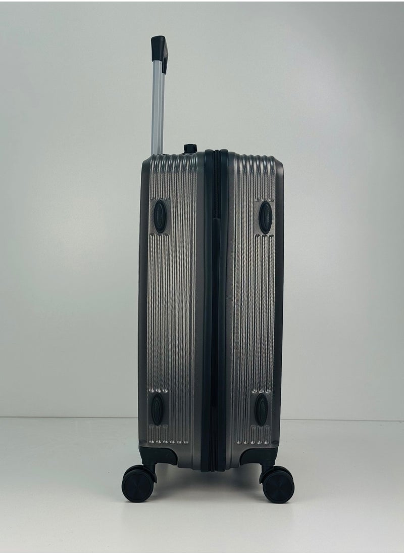 SAW & SEE - Premium Hard Shell Luggage Set – 3-Piece Durable Strong Suitcase Set, Lightweight ABS Trolley Bags with Smooth Rotating Spinner Wheels, Security Combination Lock, Telescopic Handle, Traveling Bag Suitcases – 12 KG /23 KG /35 KG - 20" / 24" / 28" – DARK GREY - Image 1