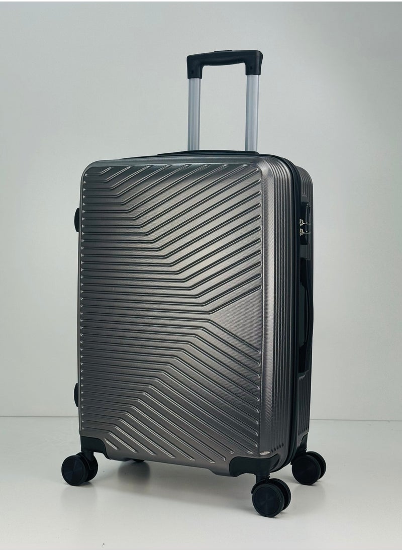 SAW & SEE Premium Hard Shell Luggage Set – 3-Piece Durable Strong Suitcase Set, Lightweight ABS Trolley Bags with Smooth Rotating Spinner Wheels, Security Combination Lock, Telescopic Handle, Traveling Bag Suitcases – 12 KG /23 KG /35 KG - 20" / 24" / 28" – DARK GREY  - Image 2