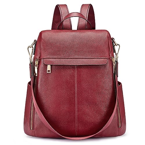 Kattee Women's Anti-Theft Backpack Purse Genuine Leather Shoulder Bag Fashion Ladies Satchel Bags - Image 1