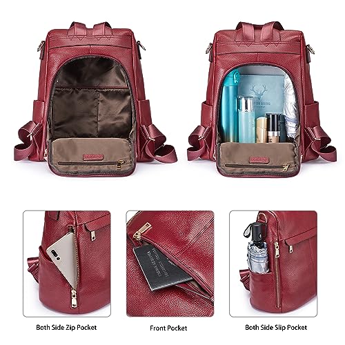 Kattee Women's Anti-Theft Backpack Purse Genuine Leather Shoulder Bag Fashion Ladies Satchel Bags - Image 4