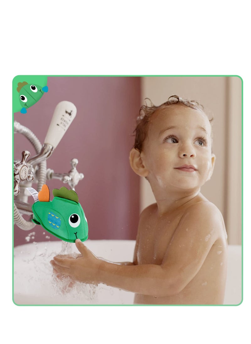Excefore - Cap the Tap Bath Spout Cover, Bath Spout Cover for Bathtub, Baby Shower Protector Cover from Bumping Head During Bathing Time, Whale Design Making for Enjoyable Safe Bath, Green - Image 1