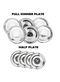 KITCHEN CLUE KITCHEN CLUE Premium Grade Quality Stainless Steel Dinner Gift Set of 61 pcs, High Glossy SS Dinnerware Set/Serveware with Silver Touch Finish  - Image 5