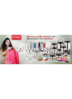 KITCHEN CLUE KITCHEN CLUE Premium Grade Quality Stainless Steel Dinner Gift Set of 61 pcs, High Glossy SS Dinnerware Set/Serveware with Silver Touch Finish  - Image 2