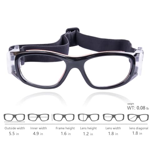 VOLOCOVER（TM Unisex Kids Protective Sports Goggles Glasses for Basketball Football Volleyball Squash Hockey (Black) - Image 5