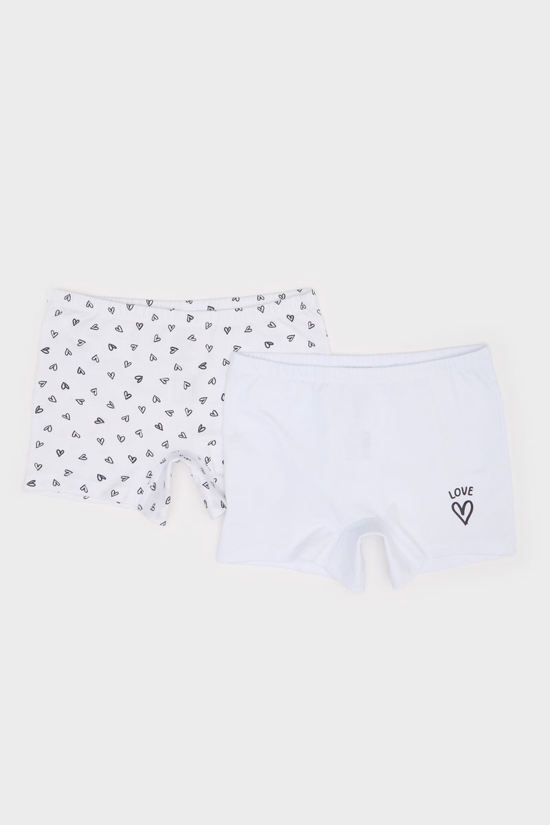 DeFacto Girl Heart Patterned 2 Piece Boxers - Image 1
