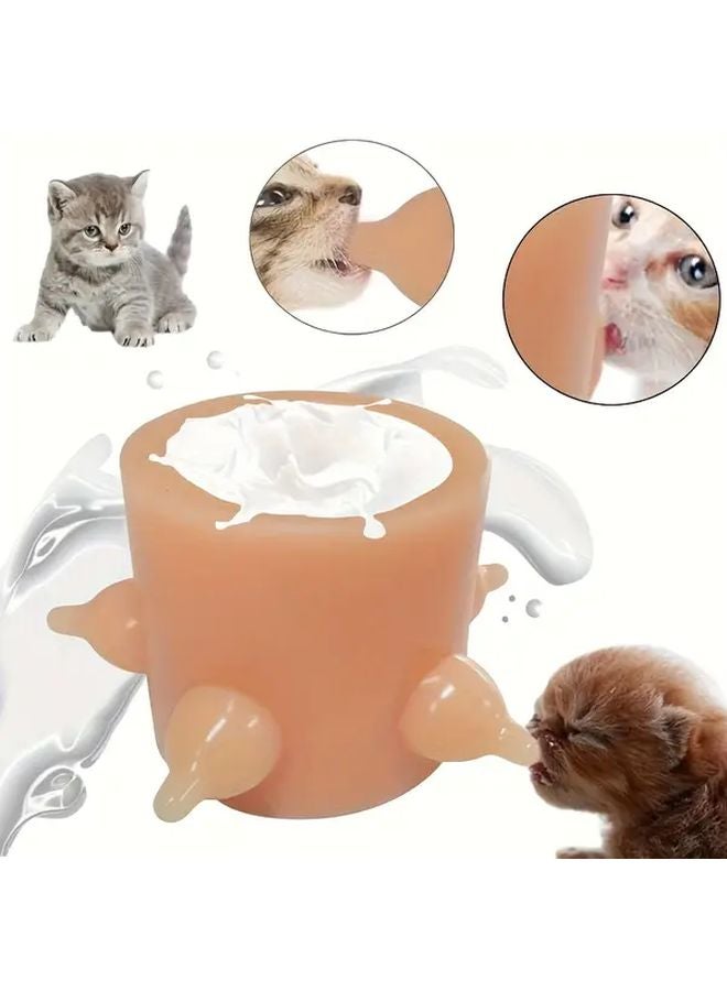 Pet Feeder Bottle 5 Pacifier Outlet Design Reusable Durable Material For Newborn Puppies Kittens - Image 2