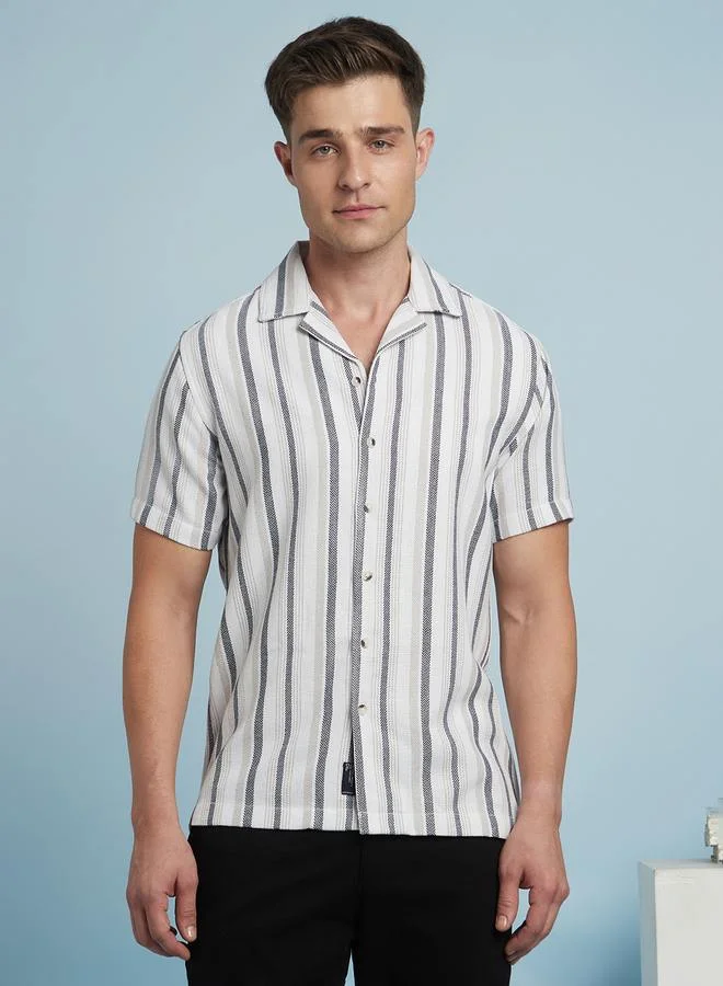 Dennis Lingo Stylish Navy Shirt For Men Featuring A Classic Solid Pattern And Comfortable Fit