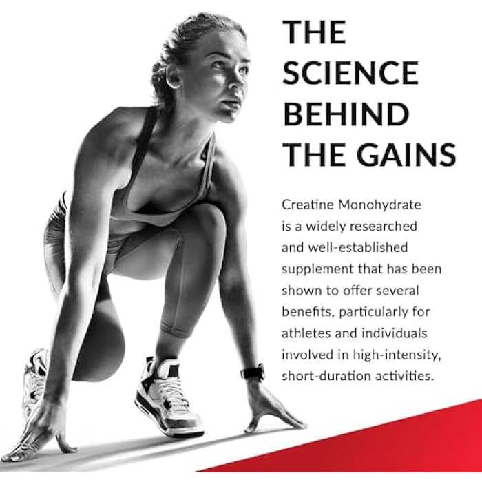 Granite Supplements Granite Creatine Monohydrate, Supports Strength, Endurance, & Muscle Recovery, Creatine for Men & Women, Soy-Free, Dairy-Free, Gluten-Free (80 Servings) - Image 4