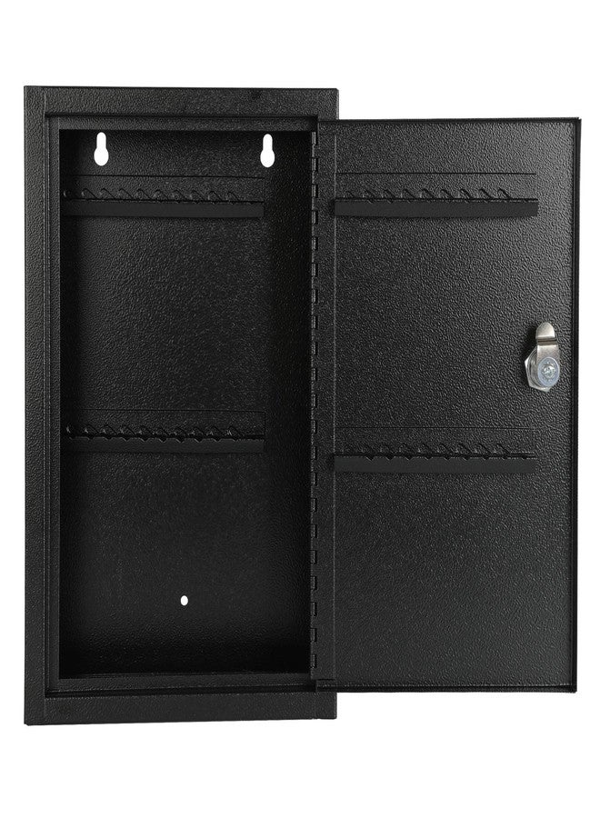 KYODOLED Key Storage Lock Box Wall Mount, Locking 40 Key Cabinet Holder Box with Key Lock, Hooks & Labels, 2.5" D x 8.1" W x 12.1" H, Black - Image 5