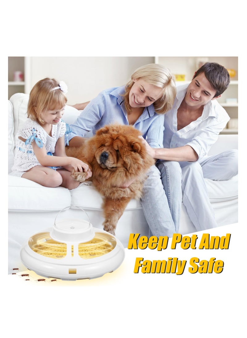 Generic - Indoor Flea Trap with 10 Sticky Refill Discs & 2 LED Light Modes - Safe for Pets & Kids, Effective Pest Control for Fleas, Flies, and Mosquitoes (1 Pack) - Image 1
