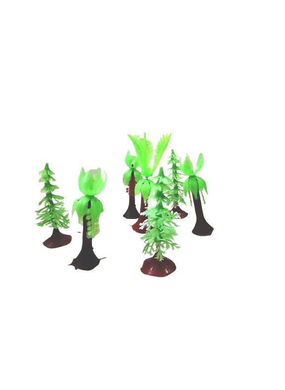 Generic Chuz N Pick Artificial Mini Plastic Tree for Project Making and Decoration 9 Pieces 3 Designs  - Image 1