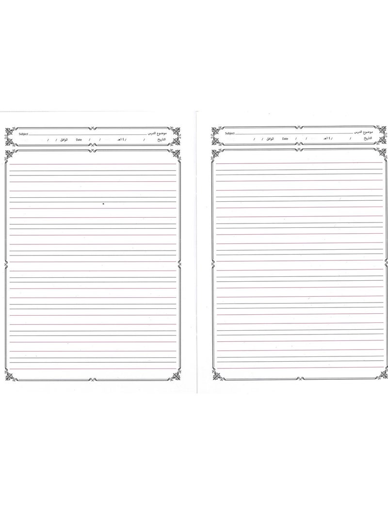 Sadaf دفتر ملاحظات مكون من 12 قطعة بأربعة أسطر مع غلاف بلاستيكي بتصميمات متنوعة مقاس A5، 60 ورقة - Image 2