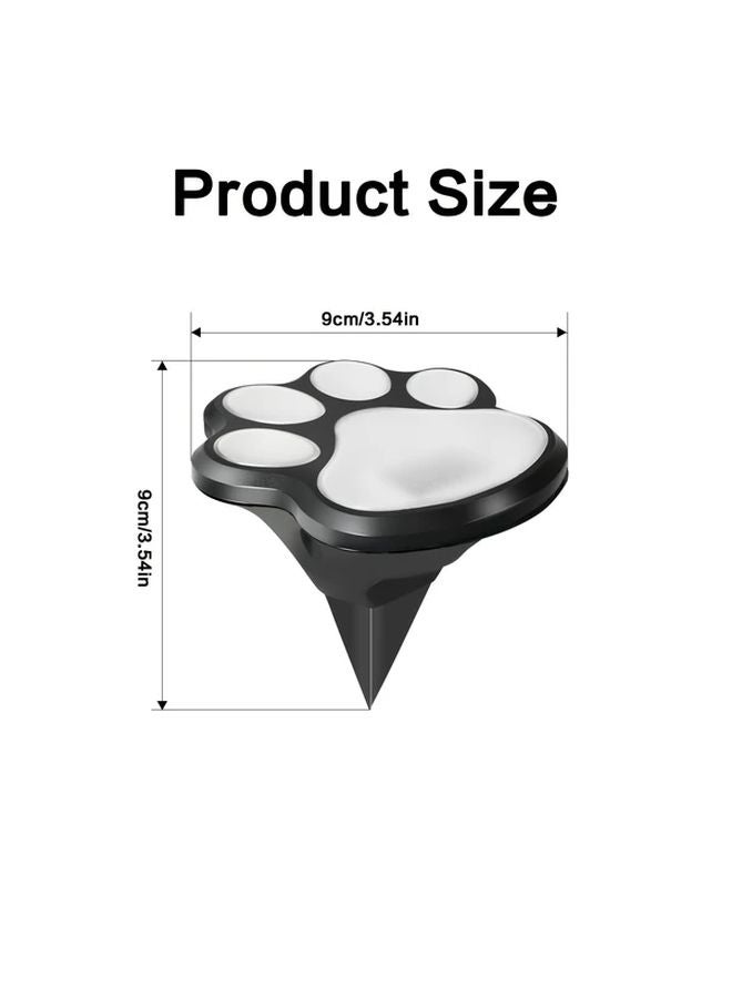 4 حزمة أضواء مسار حديقة العشب في الهواء الطلق بالطاقة الشمسية على شكل بصمة كف دافئة بيضاء - Image 4