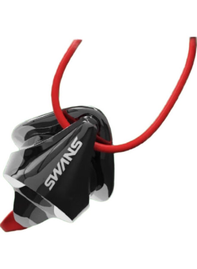 Swans Swimming Goggles, Imported From Japan, Waterproof, Anti-Fog, High-Definition, Rimless, Coated, Professional Racing Goggles For Men And Women, Sr7M, Black And Red - Image 1