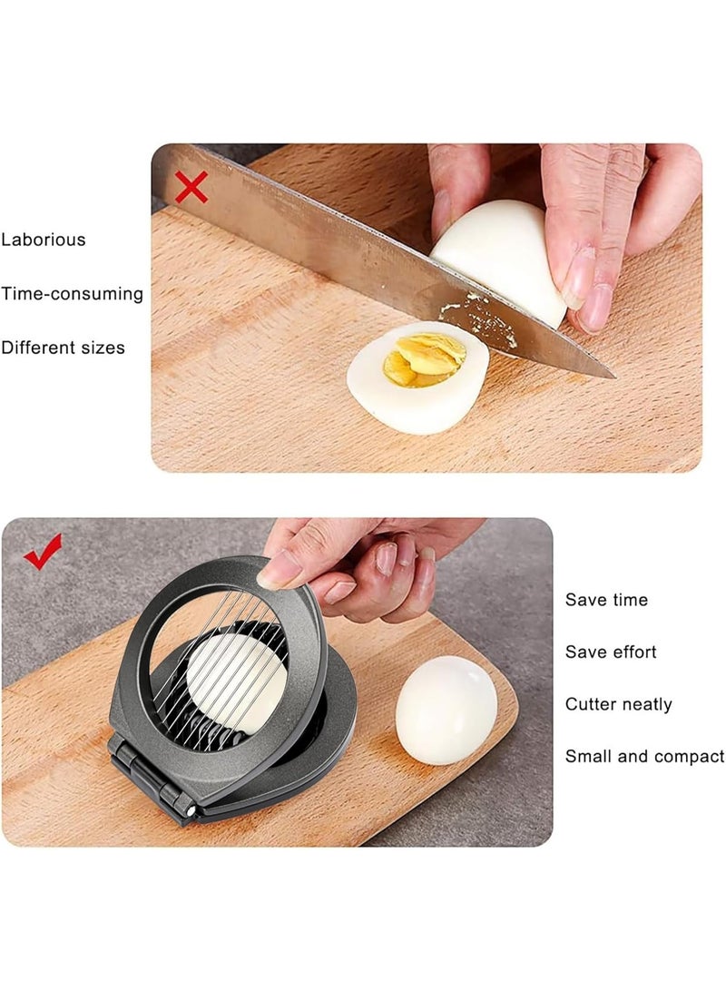 Multi-Function Stainless Steel Egg Slicer – Slice, Wedge & Quarter Cutter - Image 4