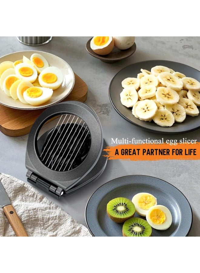 Multi-Function Stainless Steel Egg Slicer – Slice, Wedge & Quarter Cutter - Image 3
