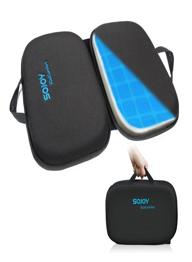 Sojoy iGelComfort 3 in 1 Foldable Gel Seat Cushion Featured with Memory Foam (A Must-Have Travel Cushion! Smart, Easy Travel Cushion) (Size: 18.5“ x 15" x 2") - Image 1