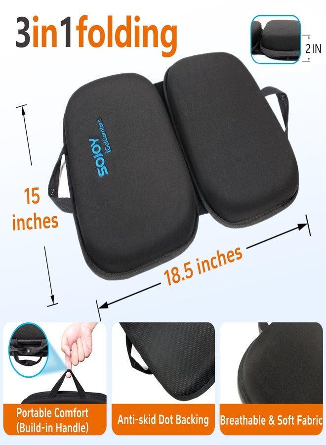 Sojoy iGelComfort 3 in 1 Foldable Gel Seat Cushion Featured with Memory Foam (A Must-Have Travel Cushion! Smart, Easy Travel Cushion) (Size: 18.5“ x 15" x 2") - Image 2