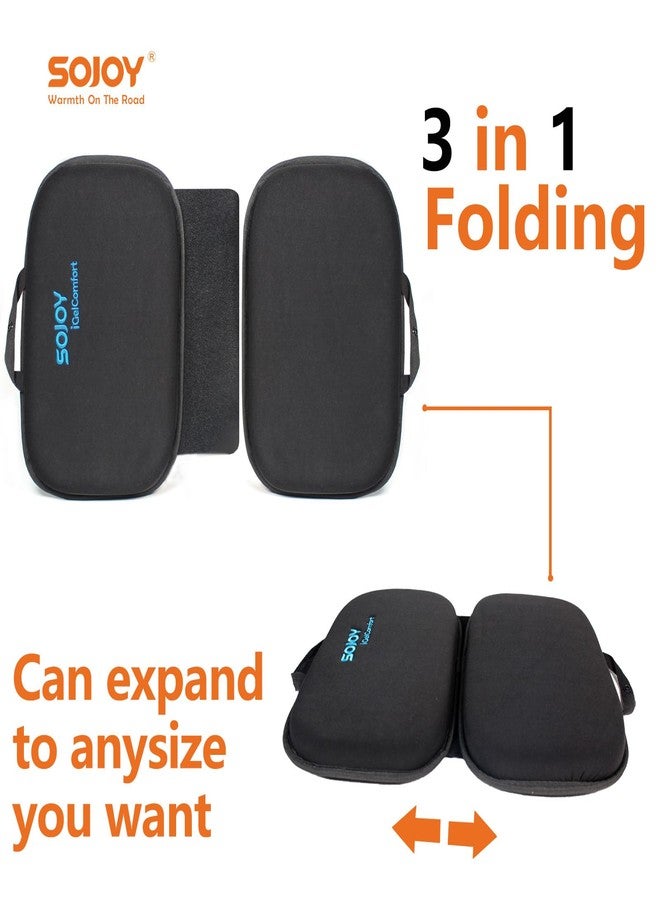 Sojoy iGelComfort 3 in 1 Foldable Gel Seat Cushion Featured with Memory Foam (A Must-Have Travel Cushion! Smart, Easy Travel Cushion) (Size: 18.5“ x 15" x 2") - Image 3