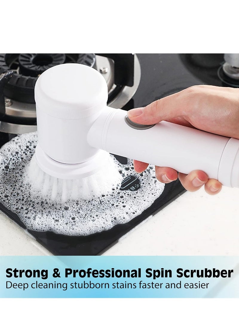 Electric Rotating Cleaning Brush - Electric Cleaning Brush with 3 Interchangeable Brush Heads - Electric Brush for Bathroom, Bathtub, Kitchen - Image 2