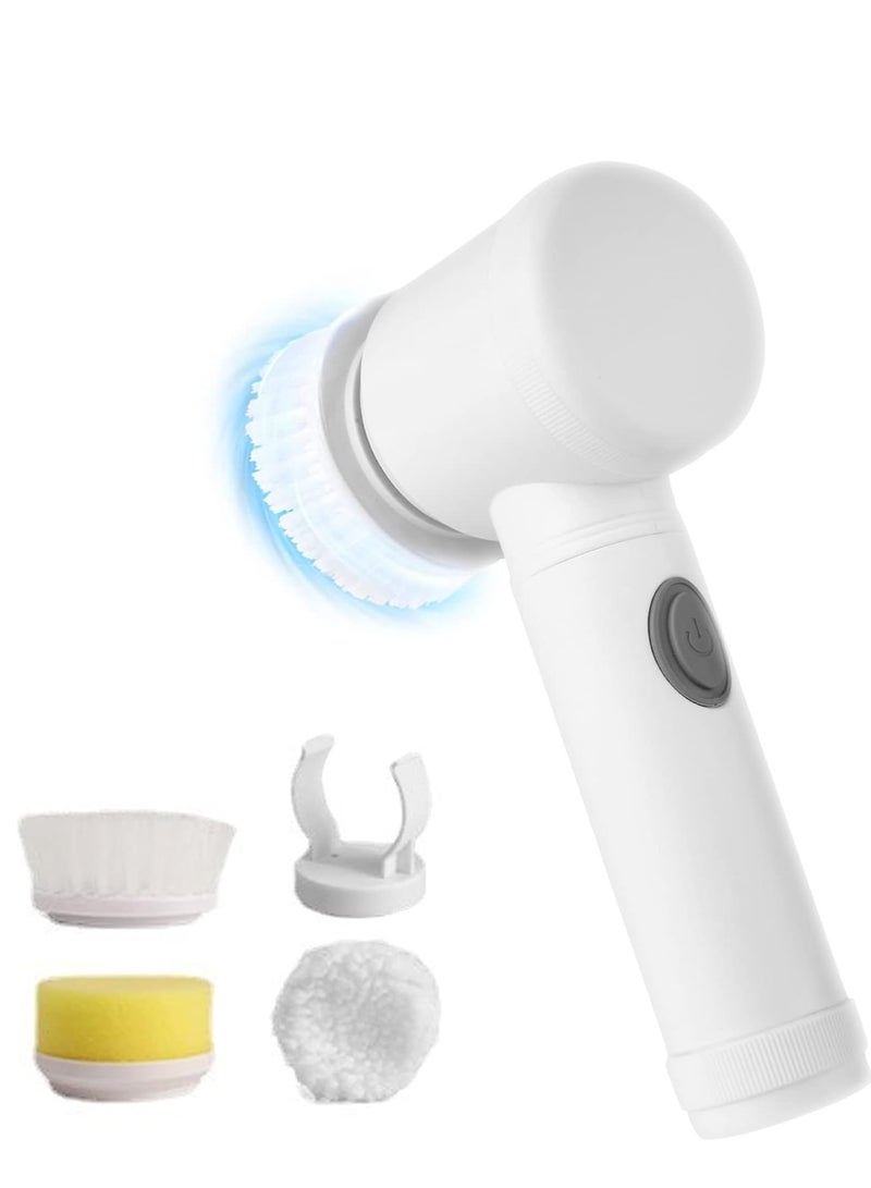 Electric Rotating Cleaning Brush - Electric Cleaning Brush with 3 Interchangeable Brush Heads - Electric Brush for Bathroom, Bathtub, Kitchen - Image 1