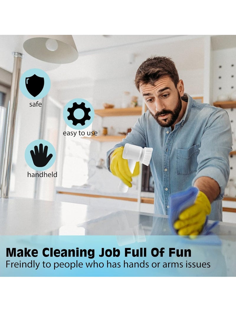 Electric Rotating Cleaning Brush - Electric Cleaning Brush with 3 Interchangeable Brush Heads - Electric Brush for Bathroom, Bathtub, Kitchen - Image 3