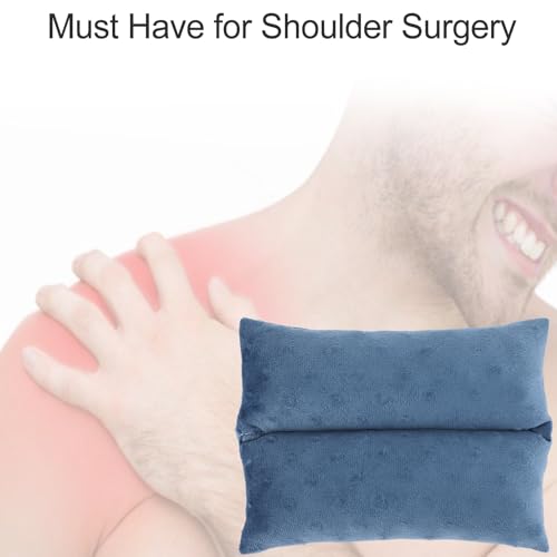 BNRendles Neck Pad Strap Cushion Pillow for Arm Sling Comfort Shoulder Support Pad Rotator Cuff Replacemet Surgery Elbow Brace Carry Padded Cover Broken Wrist Hand Injury Cast Minky Dot Denim Blue - Image 5