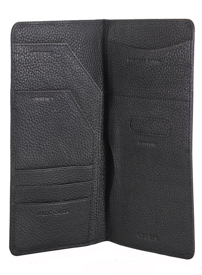 Adamis Leather Passport Holder Cum Travel Document Wallet W85 Black - Image 5