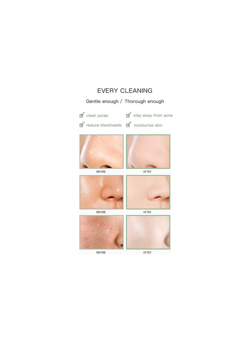 IBCCCNDC Face Mask Green Tea Clay Oil Control Deep Cleaning Clay Blackhead Remover Purifying Shrinks Pores Nourishing Acne Treatment Mud Film (1PCS)