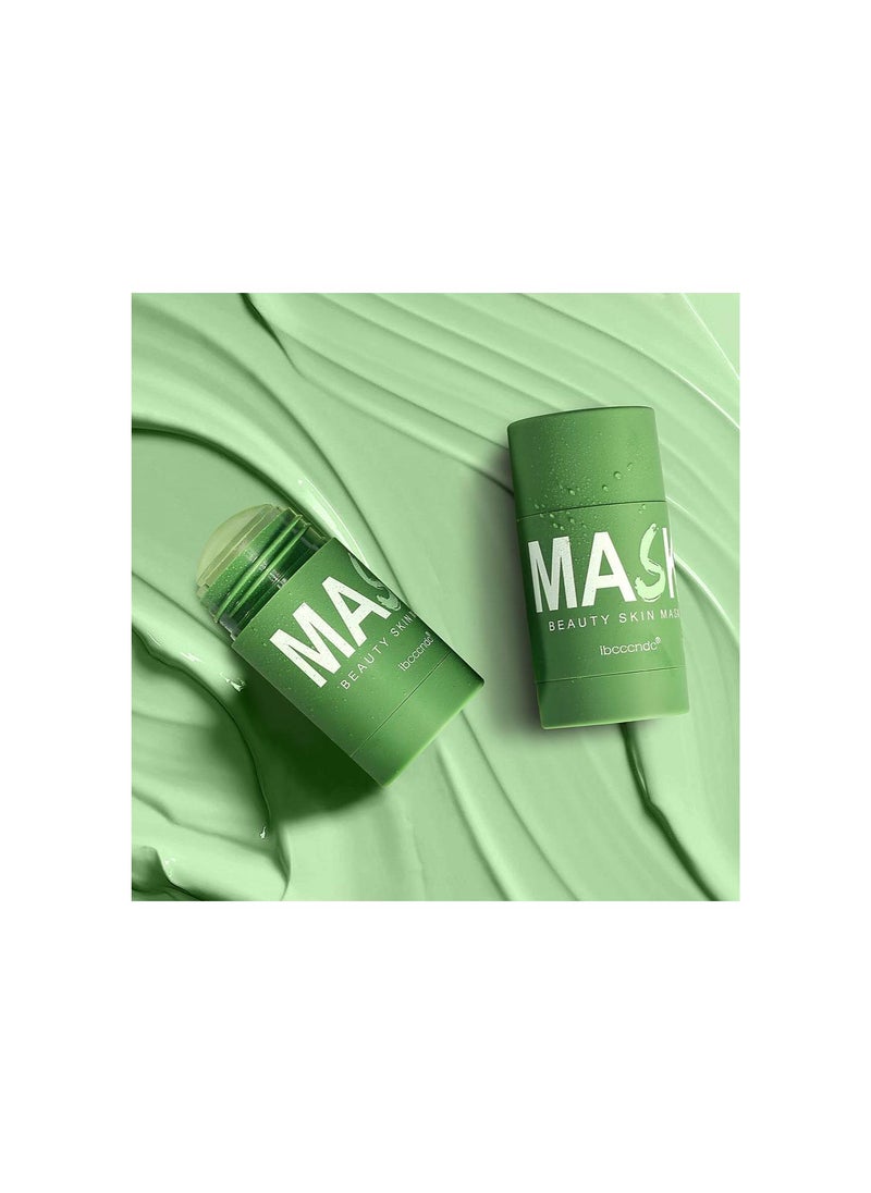 IBCCCNDC Face Mask Green Tea Clay Oil Control Deep Cleaning Clay Blackhead Remover Purifying Shrinks Pores Nourishing Acne Treatment Mud Film (1PCS)