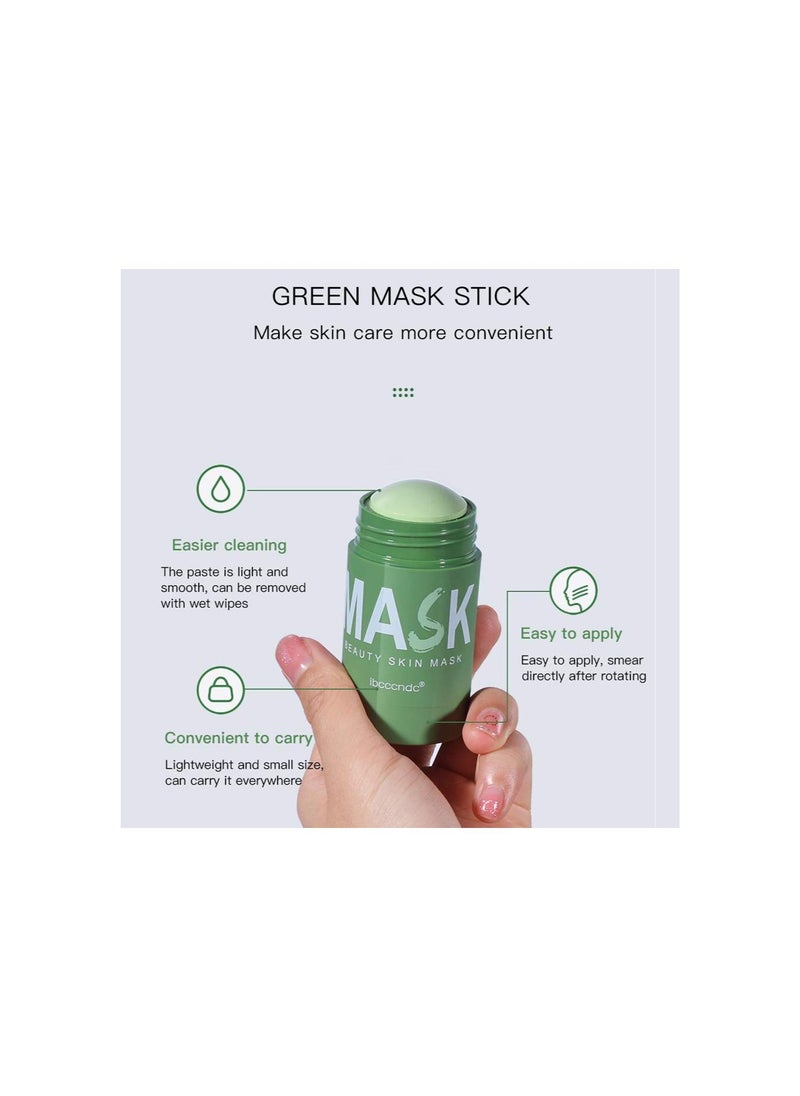 IBCCCNDC Face Mask Green Tea Clay Oil Control Deep Cleaning Clay Blackhead Remover Purifying Shrinks Pores Nourishing Acne Treatment Mud Film (1PCS)