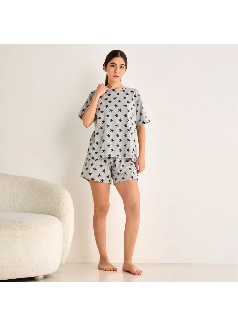 سبلاش فيڤ Printed Shorts Set