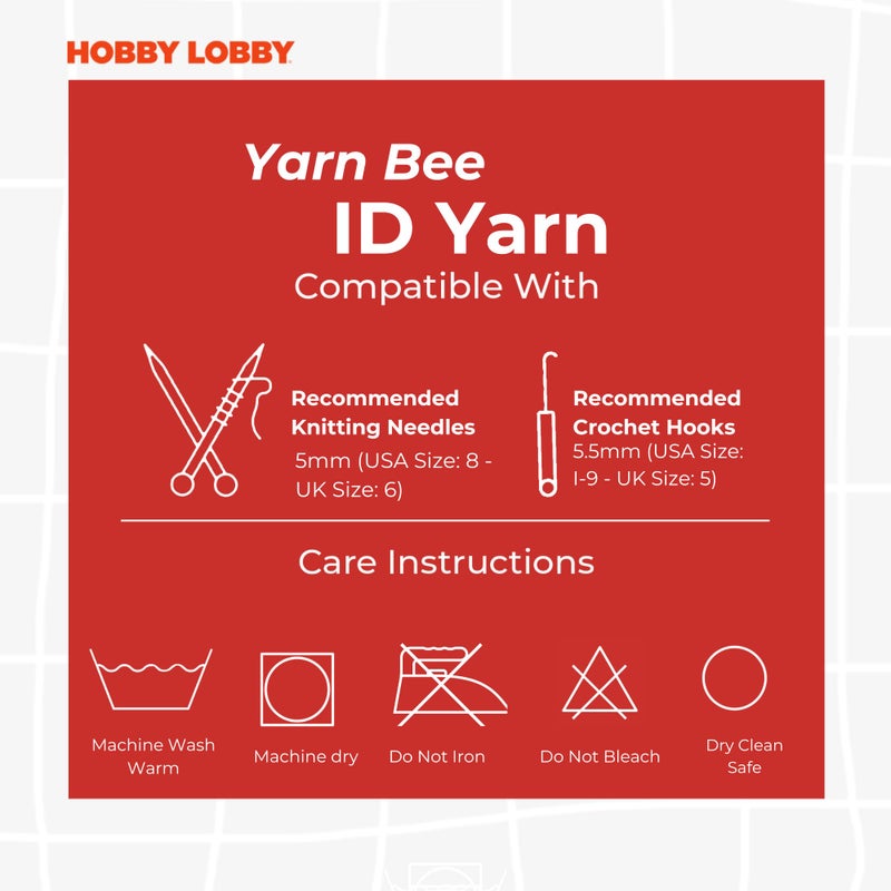 Hobby Lobby I Love This Yarn Medium â€“ Soft Skein â€“ 252 Yards of 100% Acrylic Yarn for Crocheting Blankets, Hats, & More â€“ DIY Handcrafting Accessories - Image 4