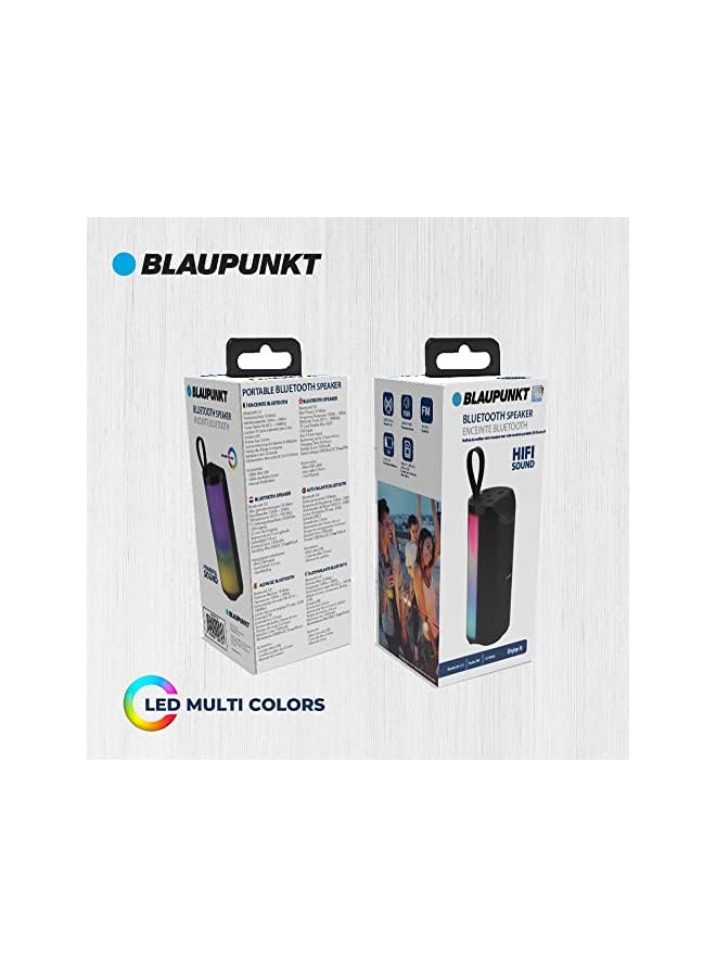 Blaupunkt مكبر صوت بلوتوث متعدد الألوان بقوة 10 وات من Blp3977، أسود - Image 4