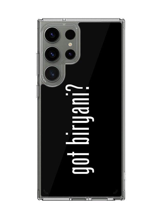 Stylizedd Classic Clear Case for Samsung Galaxy S24 Ultra , Hybrid Soft Case Flexible Edges Anti Drop TPU PC Gel Thin Transparent Cover - Got Biryani? - Image 1