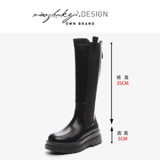 2023 Leather Thigh-High Boots Slimming Fashion Black single - pzsku/Z647D94197AF1CDA5B02EZ/45/1746181682/551a7351-50a6-4453-816f-26ab7f5a41c9