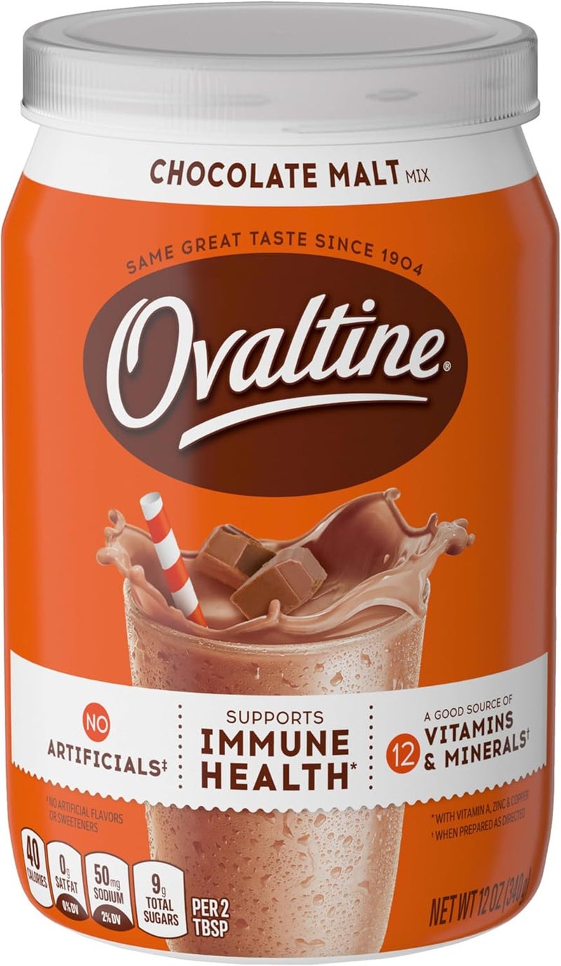 Ovaltine Chocolate Malt Mix - 12 oz Canister - Image 1