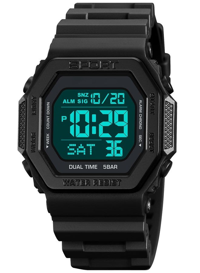 PASOY Fashion Watches for Men and Women Unisex Summer Digital Backlight Casual Waterproof Outdoor Sports Swim Colorful Rubber Watch Reloj, Colour A, casual - Image 1