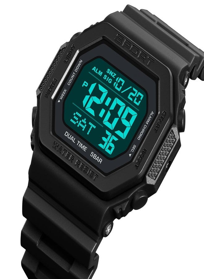 PASOY Fashion Watches for Men and Women Unisex Summer Digital Backlight Casual Waterproof Outdoor Sports Swim Colorful Rubber Watch Reloj, Colour A, casual - Image 4