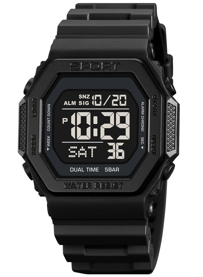 PASOY Fashion Watches for Men and Women Unisex Summer Digital Backlight Casual Waterproof Outdoor Sports Swim Colorful Rubber Watch Reloj, Colour A, casual - Image 2