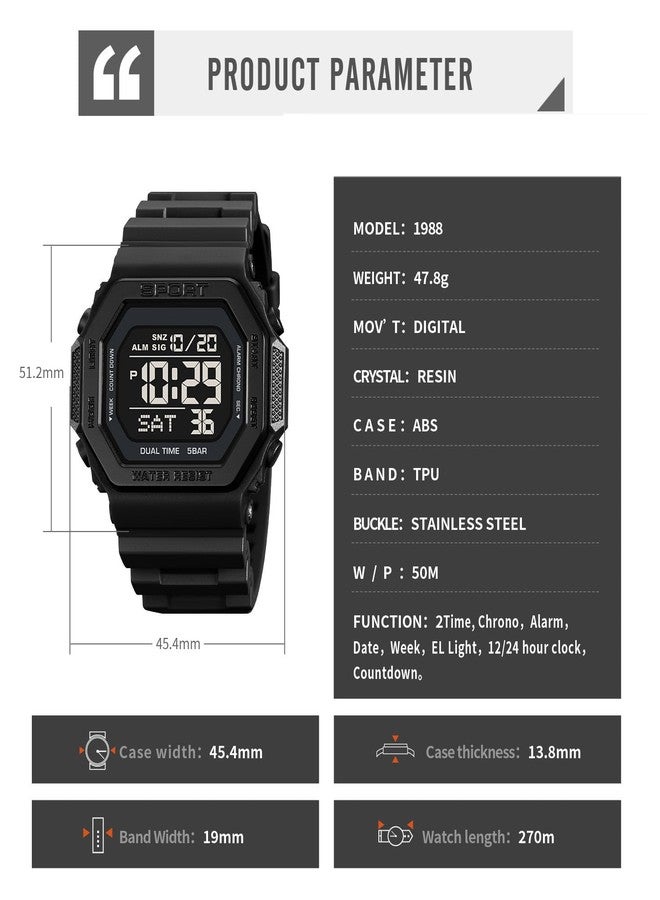 PASOY Fashion Watches for Men and Women Unisex Summer Digital Backlight Casual Waterproof Outdoor Sports Swim Colorful Rubber Watch Reloj, Colour A, casual - Image 5