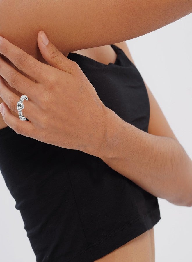 TOPGRILLZ Pink Heart Diamond Rings 14K Gold Plated 5A+ Cubic Zirconia Heart Shape Cute Ring Bling Promise Wedding Band Love Baguette Rings For Women Trendy-S10 - Image 4