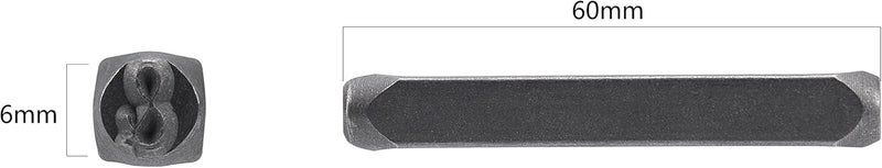 HimaPro Letter and Number Stamp Set 36pcs 40Cr Alloy Steel Metal Stamp Number & Letter Punch Set in a Wooden case (6mm 1/4 Inch) - Image 5