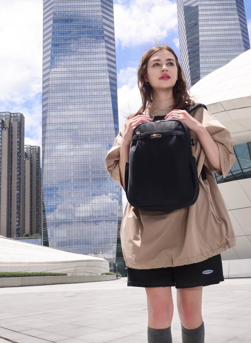 شانتريا CB00769 شنطة ظهر 15.6-انش للكمبيوتر المحمول مقاومة للماء خفيفة الوزن متينة مناسبة للسفر للعمل للأعمال حقيبة للنساء من شانتريا - اسود - Image 4